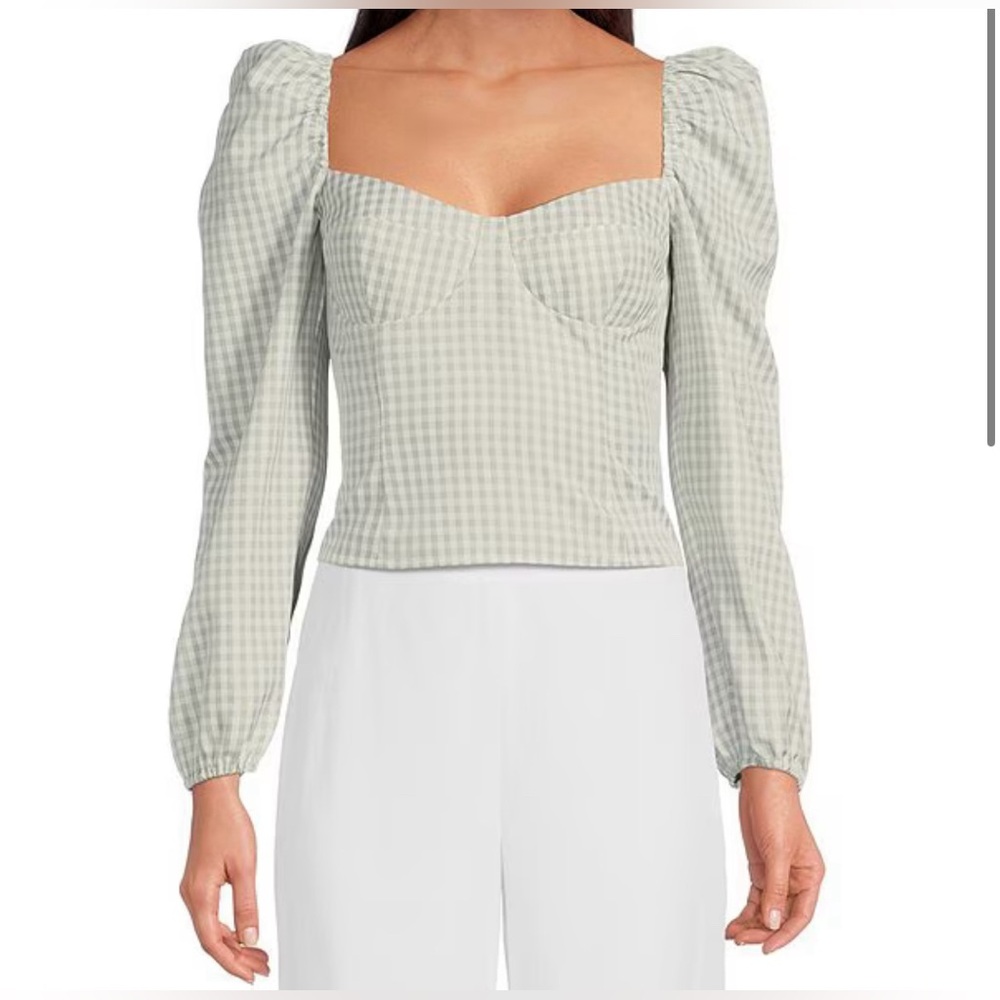 🤍BRAND NEW - Dillards gingham off the shoulder top